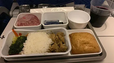 Cathay Pacific in-flight meal