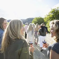 Wine tasting with friends