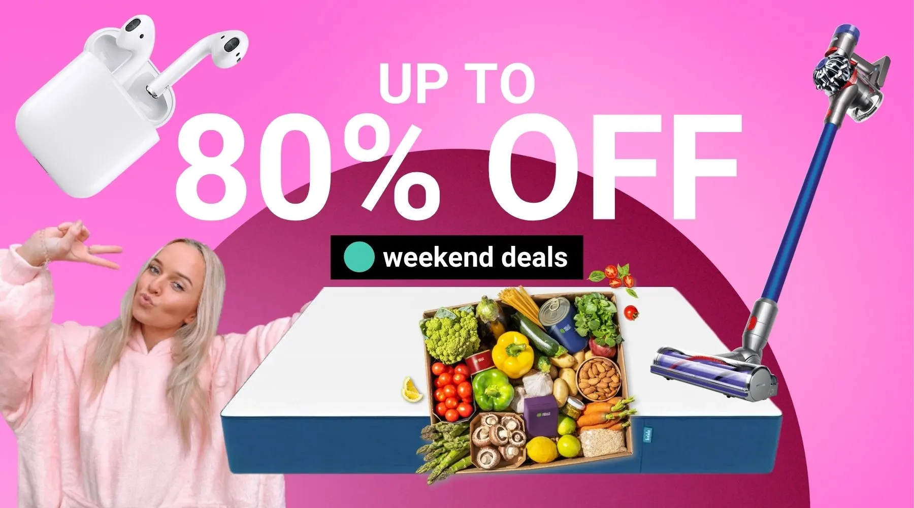 80% off weekend deals: Oodies, Koala mattresses, Apple Airpods