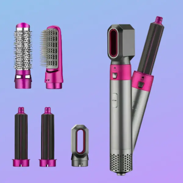 Image: Supplied Air wrap dupe from eBay on blue and purple gradient.