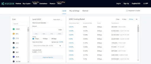KuCoin page