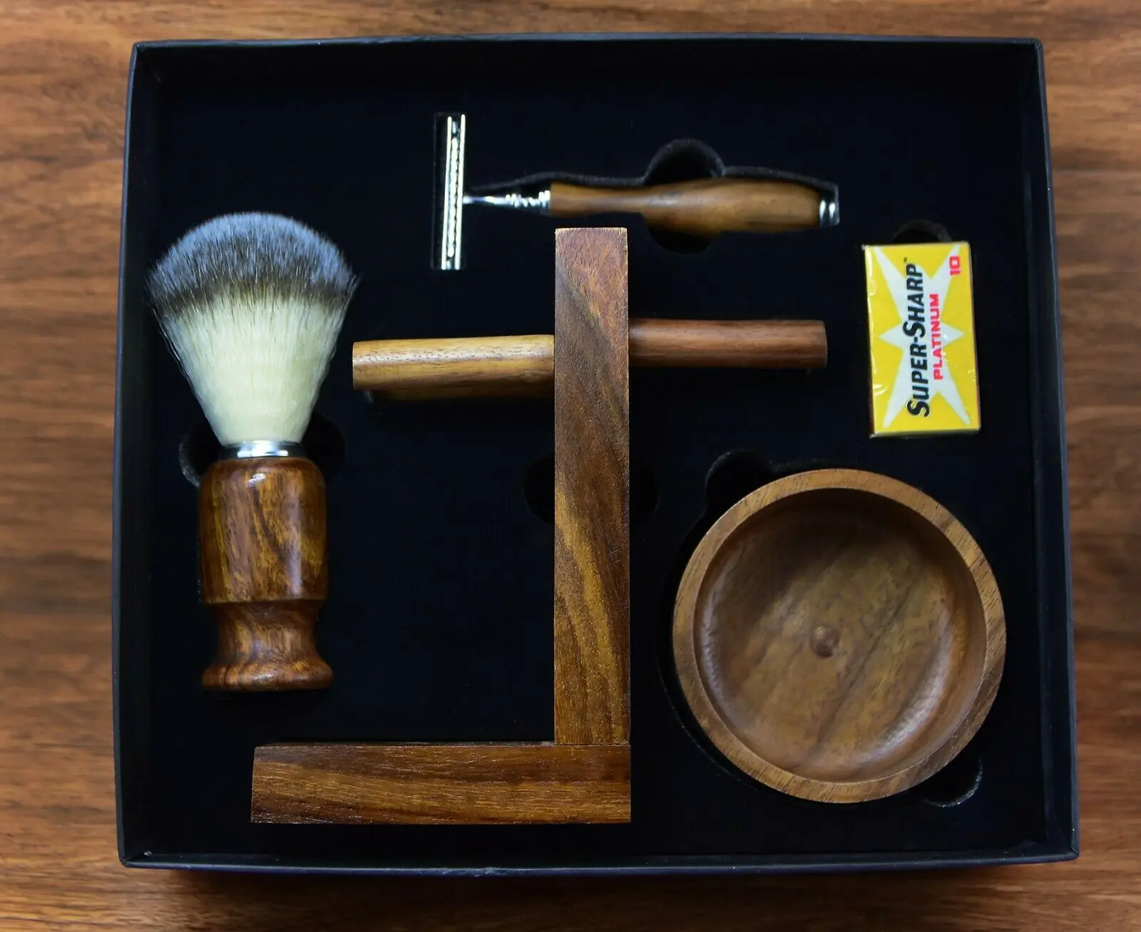 5 Piece Wooden Shaving Set: $ 69.24 on eBay