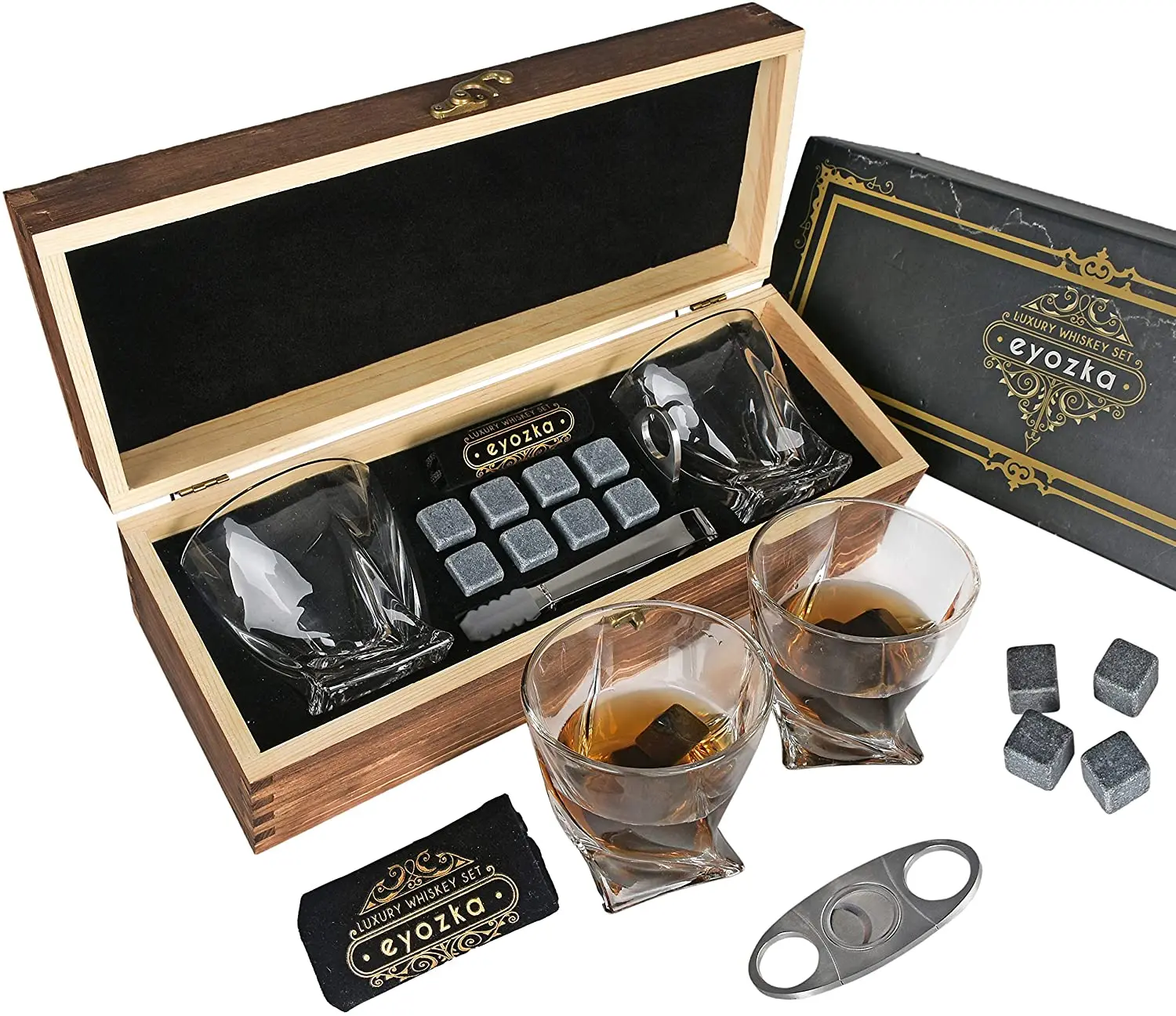 Eyozka Whiskey Glasses Set Gift Box: $ 49.99 at Amazon