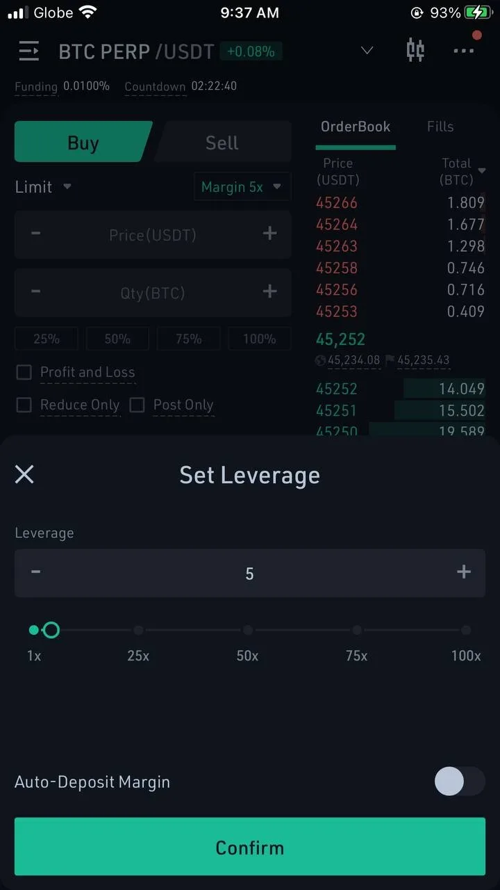 Kucoin Futures Leverage Page