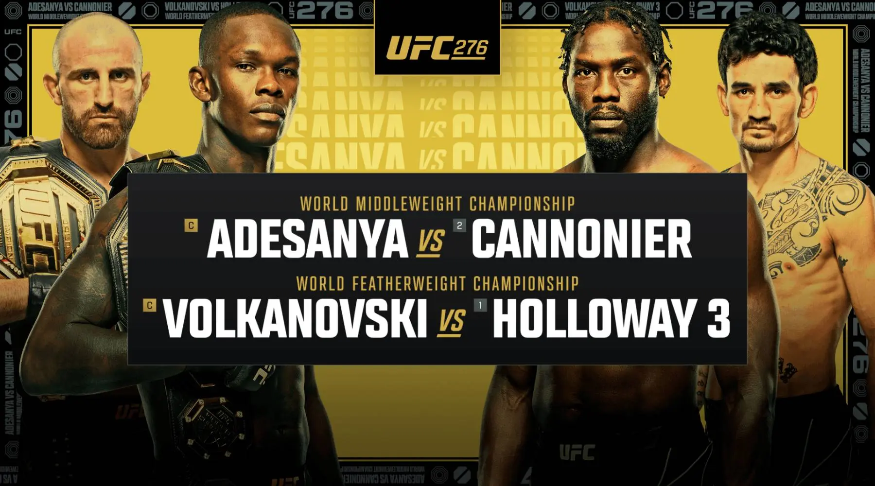 How to watch UFC 276 Adesanya vs Cannonier live in Australia, start time Finder