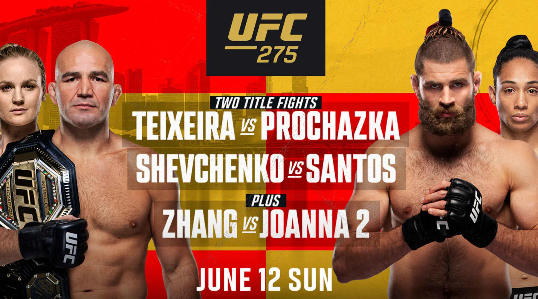How to watch UFC 275 Teixeira vs Procházka live in Australia, start time