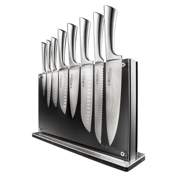 Baccarat Damashiro 9 piece knife block