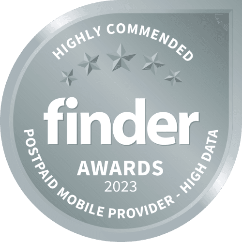 Finder Awards Highly Commended - Postpaid High Data Logo