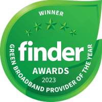 Finder Award Winner for Green Broadband Provider of the Year 2023