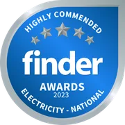 Finder Awards Highly Commend Electricity National 2023 Badge