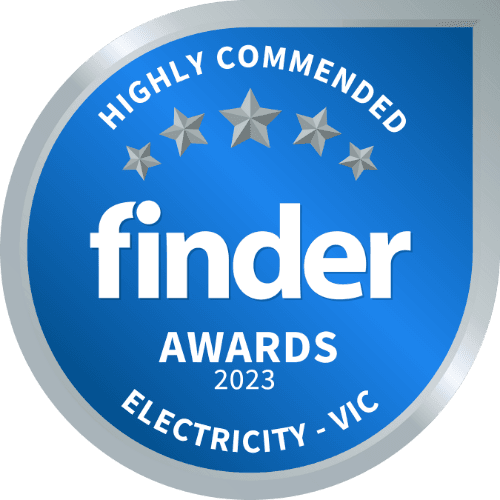 Finder Awards Highly Commend Electricity VIC 2023 Badge