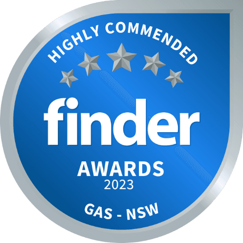 Finder Awards Highly Commend Gas NSW 2023 Badge
