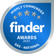 Finder Awards Highly Commend Gas National 2023 Badge