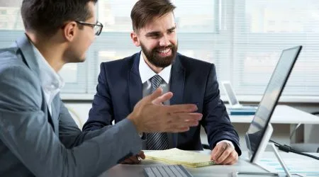 Image: Supplied Business people in discussion