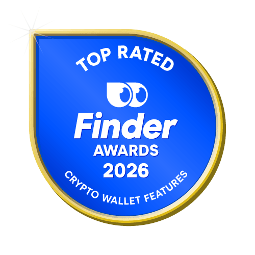 Top Rated Crypto Wallet Features badge