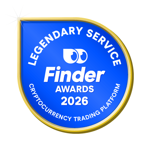 Legendary Service Cryptocurrency Trading Platform badge