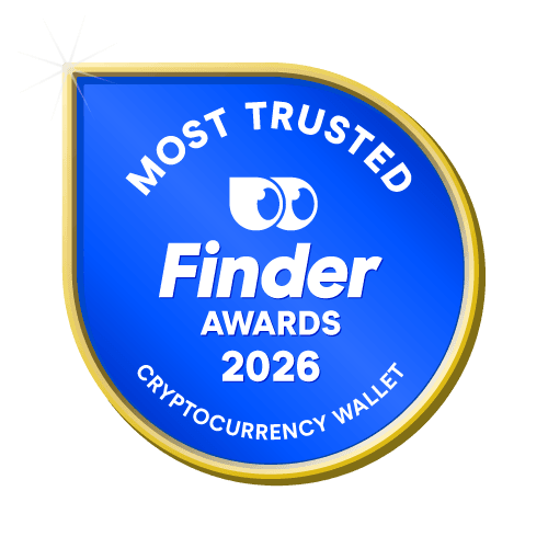 Most Trusted Cryptocurrency Wallet badge