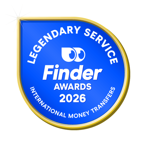 Legendary Service International Money Transfers badge