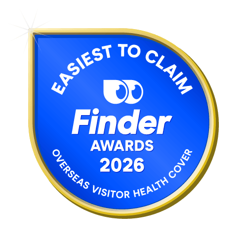 Easiest to Claim Overseas Visitor Health Cover badge