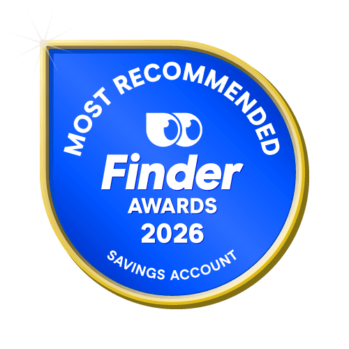 Most Recommended Savings Account badge