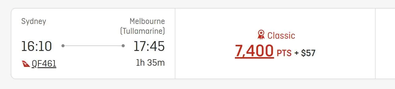 Image: Supplied Example Qantas flight