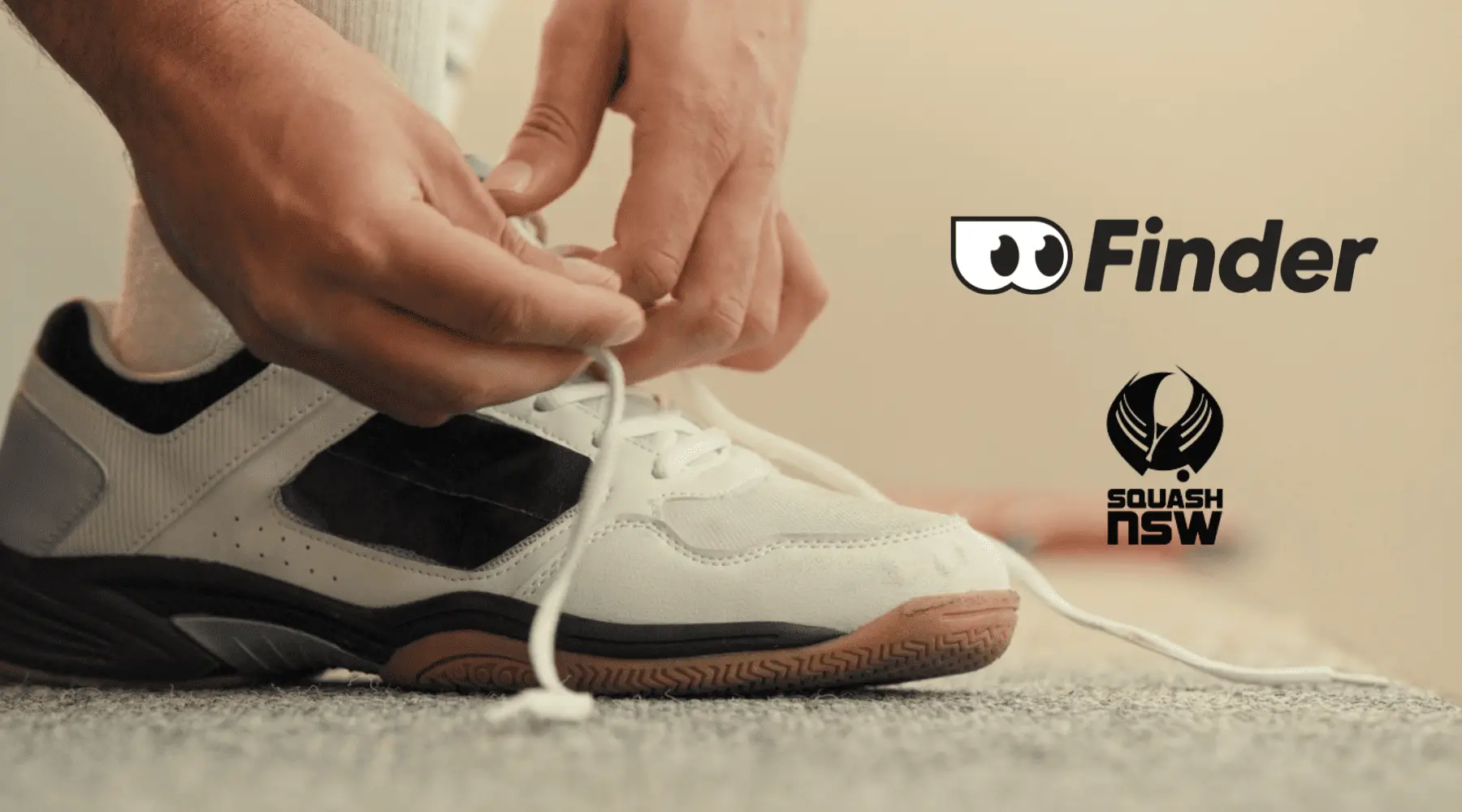 Someone tying shoe