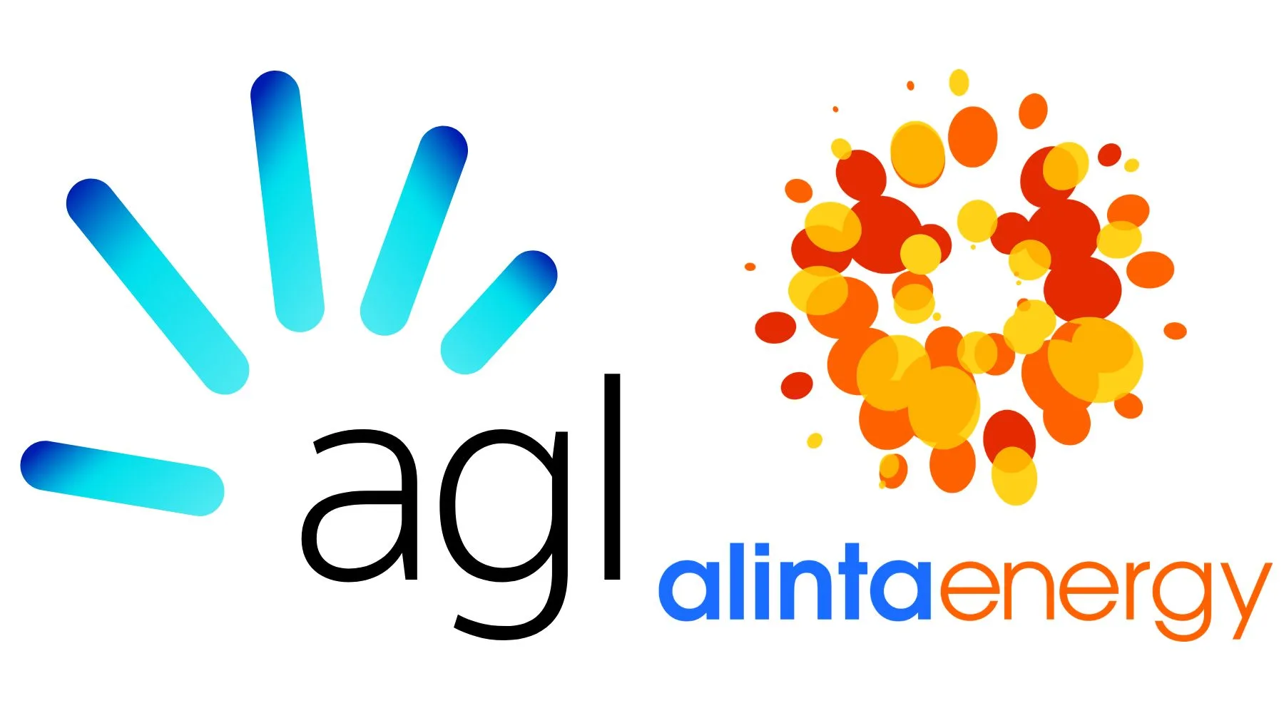 Logos of AGL and Alinta Energy