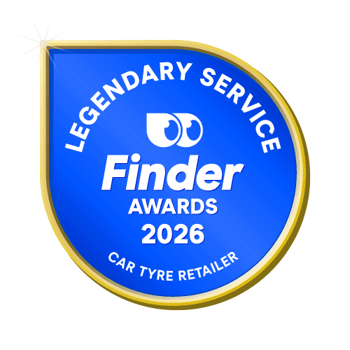 Legendary Service Car Tyre Retailer badge
