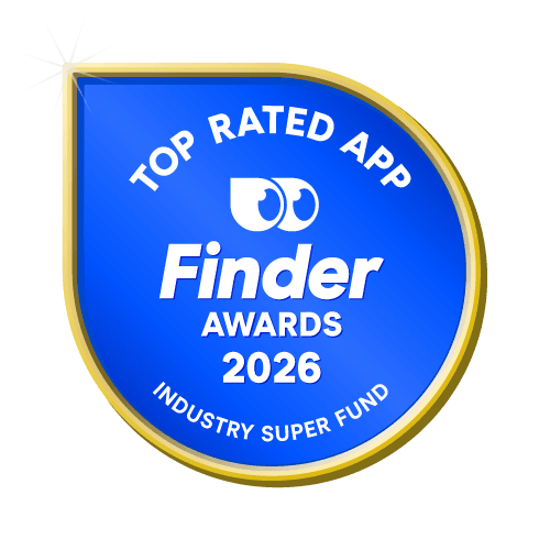 Top Rated App Industry Super Fund badge