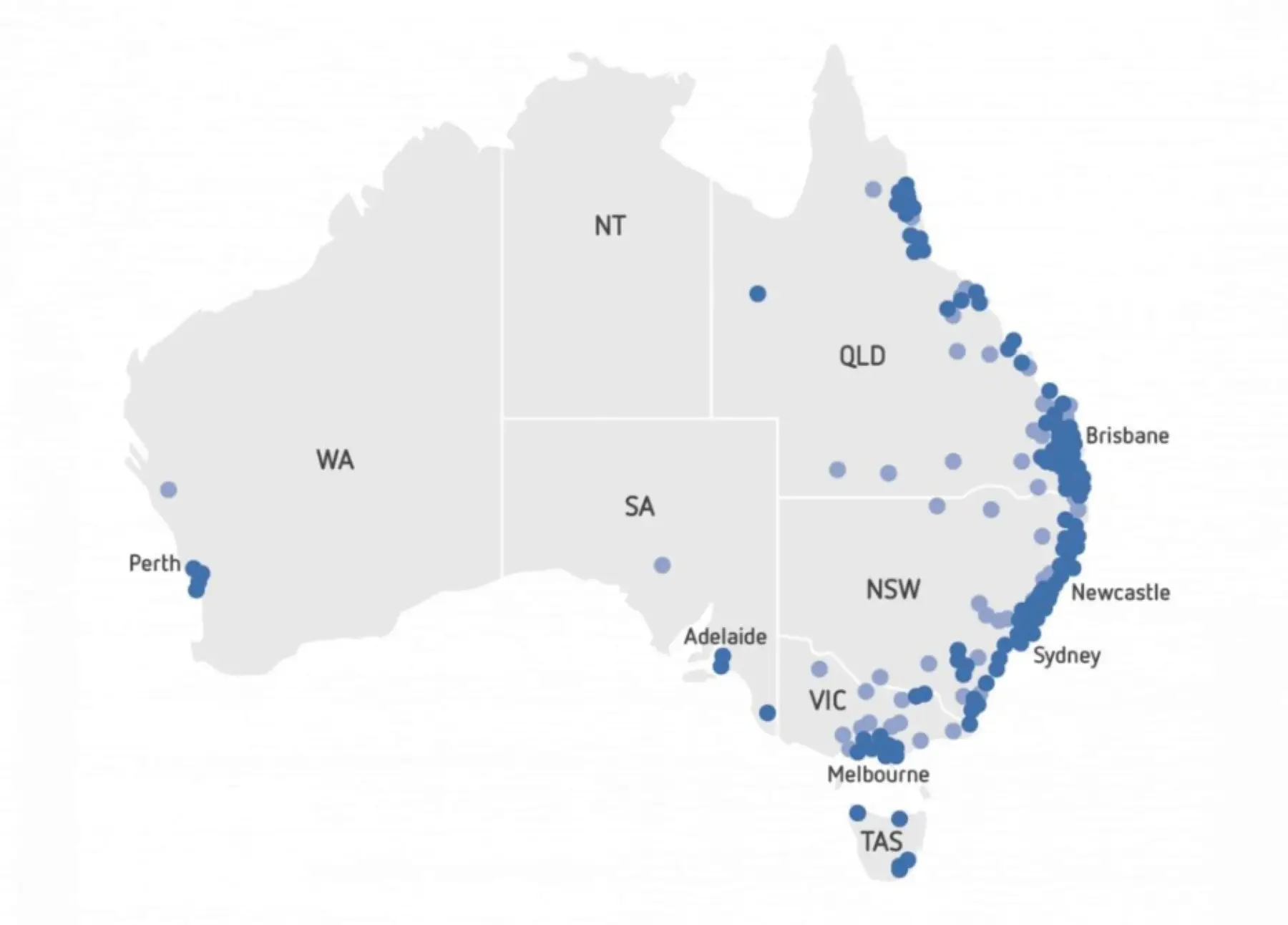 Image: Ruff n Tumble/Supplied A map of the most common tick bite locations in Australia