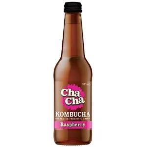 Cha Cha Raspberry Kombucha Sparkling Prebiotic Drink