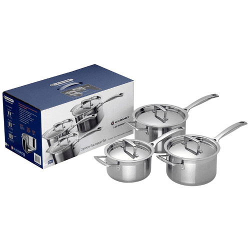 Le Creuset 3-ply Stainless Steel 3-piece Saucepan Set
